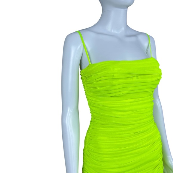 House of CB Ella Gathered Ruched Mesh Mini Dress Size M Event Party Coquette - Picture 6 of 16